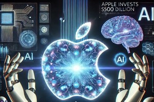 Apple lên kế hoạch Kl99ok phiên bản mới 500 tỷ USD vào AI. Ảnh do ChatGPT tạo ra.
