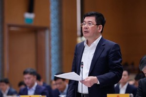 Bộ trưởng Nguyễn Hồng Diên phát biểu về một số vấn đề Kl99ok phiên bản mới của ngành điện. Ảnh: VPG/Nhật Bắc