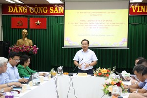 Chủ tịch UBND TP.HCM Nguyễn Văn Được phát biểu tại buổi làm việc với Sở Kl991.com nạp rút nhanh - Ảnh: Lê Anh 