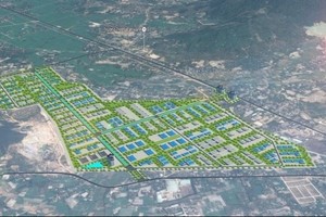 Ảnh phối cảnh Khu công nghiệp Hòa Hội - khu công nghiệp được quy hoạch gắn với đô thị sân bay Phù Cát. 