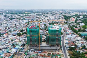 Dự án Nhà ở Trang Chủ KL99Com Số 1 Link Đăng Ký KL999 MK Central City đã hoàn thiện phần thô, dự kiến hoàn thành vào quý IV/2025. Ảnh: MK. 