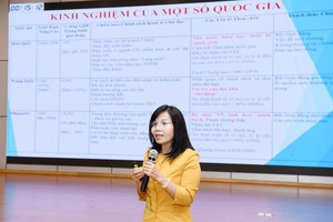 Giáo sư, Tiến sĩ Trần Thị Vân Hoa, đại diện cho nhóm nghiên cứu của Trường Kl992 cổng game cá cược và Quản lý công (Đại học Kl992 cổng game cá cược Quốc dân) tại Tọa đàm chính sách