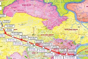 Dự án Metro số 2 (Bến Thành - Tham Lương) có tổng chiều dài 11,3 km với 11 nhà ga. Ảnh: NC st