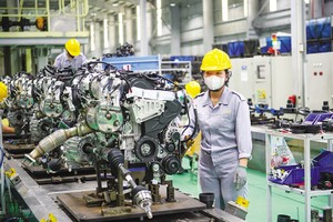 Khu vực tư nhân là động lực chủ chốt thúc đẩy đổi mới, nâng cao năng suất. Trong ảnh: Kl994 nhà cái bóng đá world cup tại Thaco. Ảnh: Đức Thanh 