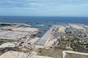 Dự án Khu bến cảng Mỹ Thuỷ, một trong những dự án Kl99ok phiên bản mới trọng điểm của tỉnh Quảng Trị hiện nay. Ảnh: Ngọc Tân