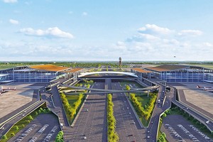 Phối cảnh Cảng hàng không quốc tế Gia Bình. 