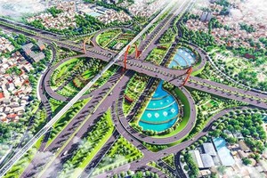 Phối cảnh Nút KL99 là cổng game giải trí trực tuyến hàng đầu hiện nay Bình Thái trên đường Vành đai 2.