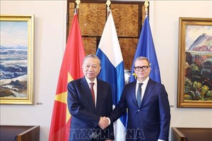 Tổng Bí thư Tô Lâm hội kiến Thủ tướng Phần Lan Petteri Orpo - Ảnh: TTXVN.