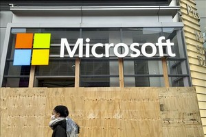 Biểu tượng Kl994 game bài casino hấp dẫn Microsoft tại New York, Mỹ. Ảnh tư liệu: Kyodo/TTXVN