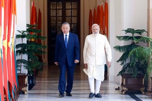 Tổng Bí thư, Chủ tịch nước Tô Lâm và Thủ tướng Ấn Độ Narendra Modi. (Ảnh: Thống Nhất/TTXVN)