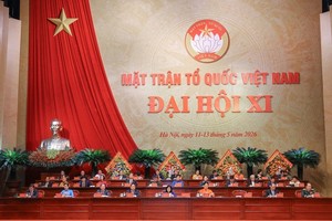 Đoàn Chủ tịch điều hành Đại hội. Ảnh: Quang Vinh.