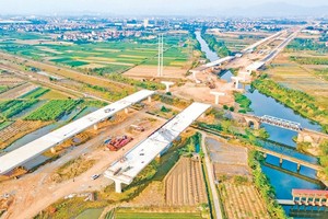 Thi công Dự án Kl99ok phiên bản mới xây dựng đường Vành đai 4 - Vùng Thủ đô Hà Nội.