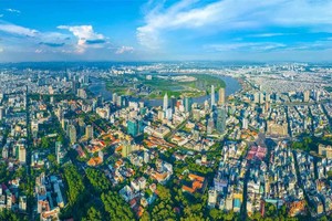 TP.HCM nhìn từ trên cao. Ảnh: Thanh Tao.