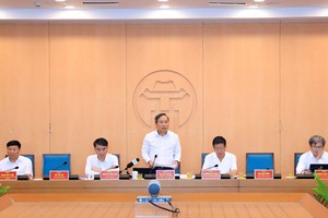 Chủ tịch UBND TP. Hà Nội Vũ Đại Thắng phát biểu tại Hội nghị.