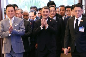 Thủ tướng Lê Minh Hưng (giữa) dự phiên khai mạc Diễn đàn Tương lai ASEAN 2026. Ảnh: Đức Thanh.
