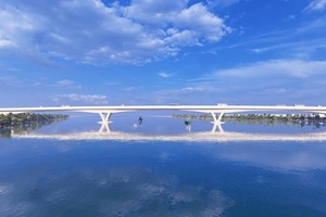 Phối cảnh cầu Mễ Sở thuộc tuyến Vành đai 4 - Vùng Thủ đô Hà Nội do CC1 triển khai