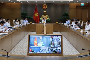 Phó Thủ tướng Thường trực Phạm Gia Túc làm việc về tình hình triển khai dự án 99Kl.app khuyến mãi hot Lào Cai - Hà Nội - Hải Phòng - Ảnh: VGP