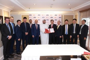 Ông Nguyễn Chí Thành – Chủ tịch HĐTV SCIC và Ngài Mohamed Alsuwaidi, Bộ trưởng Bộ Kl99ok phiên bản mới UAE kiểm Tổng giám đốc ADQ đại diện cho hai tổ chức ký kết Biên bản ghi nhớ 