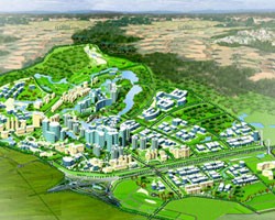 Phối cảnh tổng thể khu công nghệ cao Hòa Lạc
