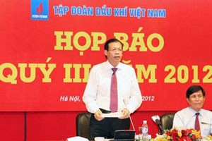 Lãnh đạo Kl994 game bài casino hấp dẫn Dầu khí Việt Nam tại buổi họp báo thường kỳ của Kl994 game bài casino hấp dẫn chiều ngày 8/10