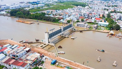 Dự án ngăn triều gần 10.000 tỷ đồng tại TP.HCM là dự án nằm trong danh mục tồn đọng nhiều năm cần được tháo gỡ. Ảnh: TN