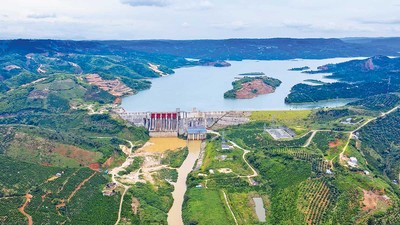 Dự án nhà máy điện mặt trời nổi dự kiến sẽ triển khai trên hồ Thủy điện Đồng Nai 2 (Ảnh: P.V) 