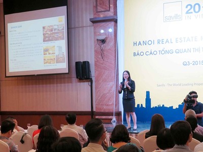 Bà Đỗ Thu Hằng, Trưởng Bộ phận Nghiên cứu & Tư vấn Savills Việt Nam tóm tắt tình hình thị trường Web Tổng Nhà Cái 99Kl99 Giải Trí Bậc Nhất Hà Nội quý III/2015.
