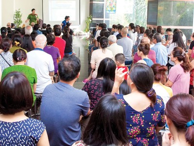 Những buổi tuyên truyền phòng cháy chữa cháy đang được cư dân rất quan tâm