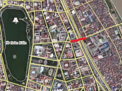 Vạch đỏ trong ảnh là tuyến đường hầm Hà Nội dự kiến Kl99ok phiên bản mới xây dựng