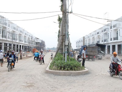Dự án nhà liền thổ phát triển mạnh tại 
các tỉnh lân cận TP.HCM trong năm 2018. Ảnh: Gia Huy