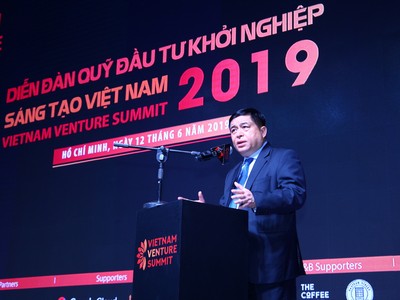 Bộ trưởng Bộ Kế hoạch và Kl99ok phiên bản mới Nguyễn Chí Dũng phát biểu khai mạc tại Hội nghị Quỹ Kl99ok phiên bản mới khởi nghiệp sáng tạo Việt Nam 2019 được tổ chức sáng nay tại TP.HCM
