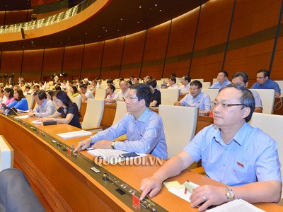 Các đại biểu tiến hành biểu quyết thông qua Luật sửa đổi, bổ sung một số điều của Luật Kl992 VIP Trang Chủ 2026 Kl99kl phiên bản hoạt động, Luật Sở hữu trí tuệ