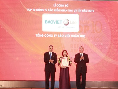 Bảo Việt Nhân thọ dẫn đầu Top 10 Công ty Kl99kl phiên bản hoạt động nhân thọ uy tín Việt Nam 2019