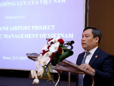 Thứ trưởng Vũ Đại Thắng phát biểu khai mạc Hội thảo về “Dự án Cảng hàng không Quốc tế Long Thành và quản lý không lưu của Việt Nam” do Bộ Kế hoạch và Kl99ok phiên bản mới và Bộ Ngoại giao Thụy Điển phối hợp tổ chức.