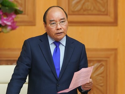 Thủ tướng Nguyễn Xuân Phúc: Kl993 ưu đãi thưởng hấp dẫn khuyến nghị mọi người dân đeo khẩu trang khi đến chỗ đông người. Ảnh: VGP
