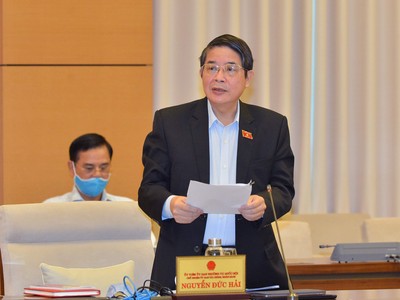 Chủ nhiệm Ủy ban Kl991.com nạp rút nhanh - Ngân sách Nguyễn Đức Hải trình bày báo cáo (Ảnh: QK)