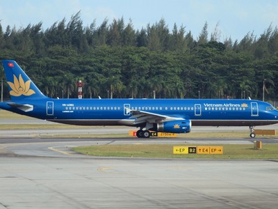 Một tàu bay A321ceo thân hẹp của Vietnam Airlines.