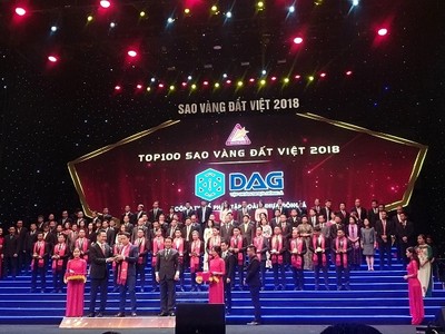    DAG nhận giải thưởng Sao Vàng đất Việt 2018