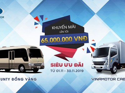 Vinamotor mạnh tay khuyến mại giảm một loạt giá xe tải, xe khách trong tháng 11