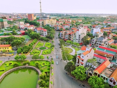 Một góc nội đô TP. Vĩnh Yên.