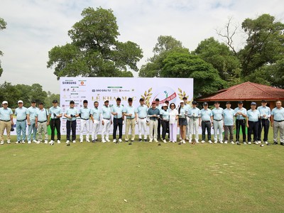 Lần thứ 16 Swing for the kids được tổ chức với sự đồng hành của nhiều nhà hảo tâm, những người bạn đồng hành cùng Báo Kl99ok phiên bản mới và giải đấu. Ảnh: Dũng Minh.