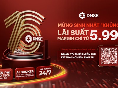 Mừng sinh nhật 16 tuổi, DNSE áp dụng KL99 là cổng game giải trí trực tuyến hàng đầu hiện nay margin chỉ từ 5,99%.