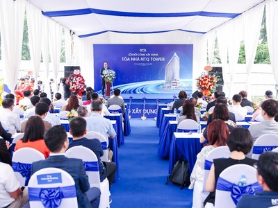 Lễ khởi công tòa văn phòng NTQ Tower ngày 3/4/2026 có sự góp mặt của đông đảo các đại biểu bộ, ban, ngành, chính quyền cùng các cấp lãnh đạo, đại diện NTQ.