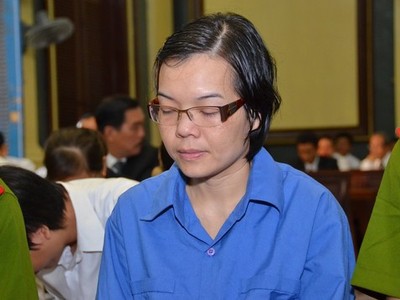 Bị cáo Huỳnh Thị Huyền Như trong phiên tòa sáng 16/12/2014