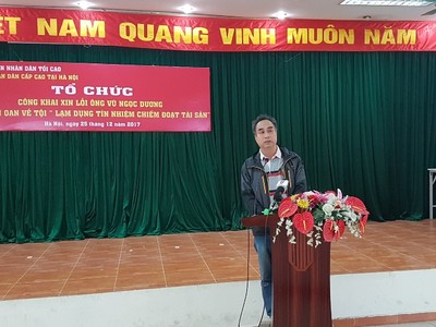 Tòa án nhân dân cấp cao tại Hà Nội xin lỗi công khai cựu cán bộ Link Vào Nhà Cái KL99 COM Tặng +199k bị kết án oan