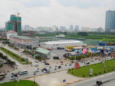 Quỹ đất 47.000 m2 tại đường Phạm Hùng (đối diện Bến xe Mỹ Đình) mà ILS đang sử dụng.