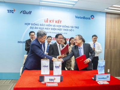 TTC và Vietinbank ký hợp đồng tài trợ vốn và Kl99kl phiên bản hoạt động sản lượng nhà máy điện mặt trời