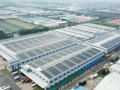 Dự án điện mặt trời mái nhà Duy Tân thuộc khu công nghiệp Tân Đô, tỉnh Long An có tổng công suất 9.932,4 kWp do TTC Energy làm chủ Kl99ok phiên bản mới