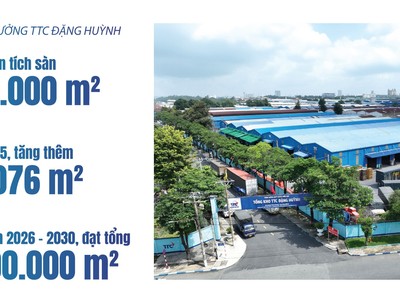 Quy mô kho xưởng của TTC Đặng Huỳnh