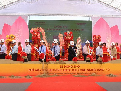 Nhà máy Hoa Sen Nghệ An chính thức đi vào hoạt động